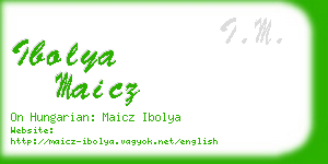 ibolya maicz business card